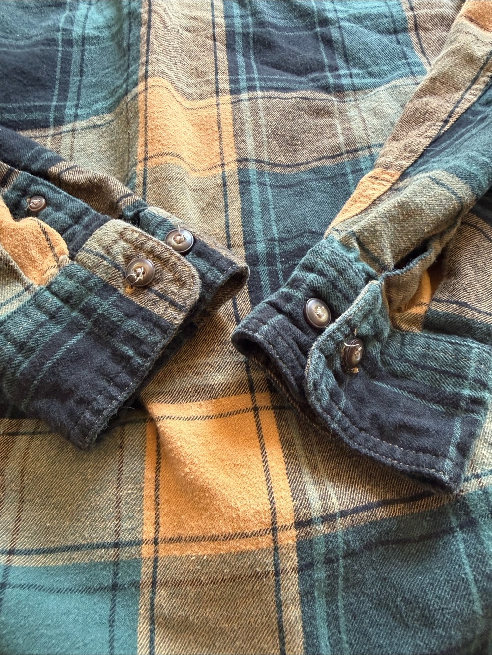 Sonoma Teal & Yellow Plaid Button-Down Shirt - Picture 11 of 12
